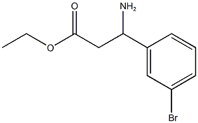 ethyl 3-amino-3-(3-bromophenyl)propanoate 구조식 이미지