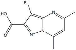 3-bromo-5,7-dimethylpyrazolo[1,5-a]pyrimidine-2-carboxylic acid 구조식 이미지