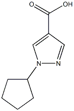 1-Cyclopentyl-1H-pyrazole-4-carboxylicacid 구조식 이미지
