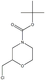 tert-butyl 2-(chloromethyl)morpholine-4-carboxylate 구조식 이미지