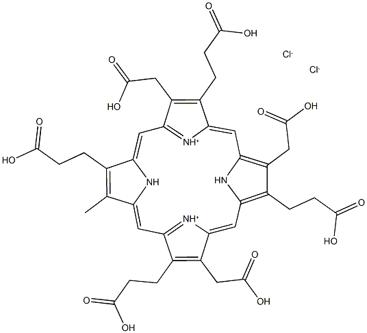 HEPTACARBOXYLPORPHYRIN I DIHYDROCHLORIDE 구조식 이미지