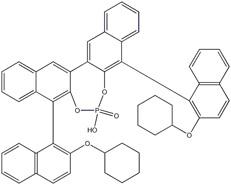 (5R,9R)-5,7-bis(2-(cyclohexyloxy)naphthalen-1-yl)-6-hydroxy-6H-benzo[f]naphtho[2,3-b]phosphindole 6-oxide 구조식 이미지