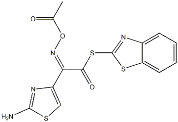 S-2-BENZOTHIAZOLYL (Z)-2-(5-AMINO-1,2,4-THIADIAZOL-3-YL)-2-METHOXYIMINO THIOACETATE Structure