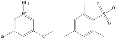 Pyridinium, 1-amino-3-bromo-5-methoxy-, 2,4,6-trimethylbenzenesulfonate (1:1) Structure