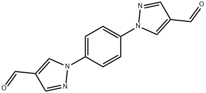 1H-Pyrazole-4-carboxaldehyde,1,1'-(1,4-phenylene)bis Structure