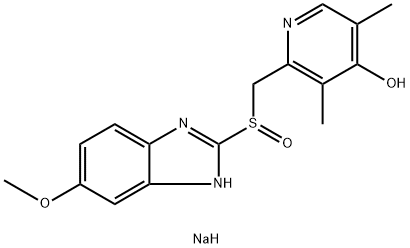 4sodium 2-(((3,5-dimethyl-4-oxidopyridin-2-yl)methyl)sulfinyl)-5-methoxybenzo[d]imidazol-1-ide Structure