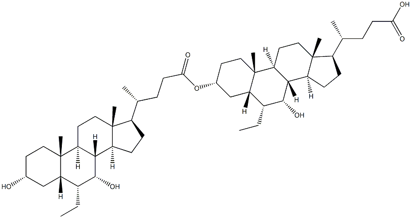 7-epi-Obeticholic acid 3-obeticholate ester 구조식 이미지