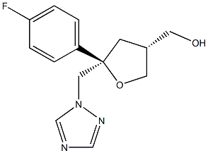 D-threo-Pentitol, 2,5-anhydro-1,3,4-trideoxy-2-C-(4-fluorophenyl)-4-(hydroxymethyl)-1-(1H-1,2,4-triazol-1-yl)- Structure