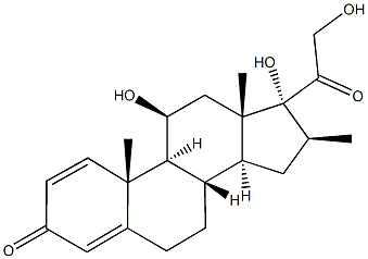 (8S,9S,10R,11S,13S,14S,16S,17R)-11,17-dihydroxy-17-(2-hydroxyacetyl)-10,13,16-trimethyl-7,8,9,11,12,14,15,16-octahydro-6H-cyclopenta[a]phenanthren-3-one 구조식 이미지