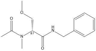 (R)-N-benzyl-3-methoxy-2-(N-methylacetamido)propanamide 구조식 이미지