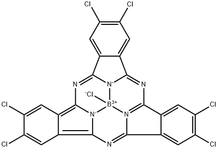 2,3,9,10,16,17-Hexachlorinated boron subphthalocyanine chloride Structure