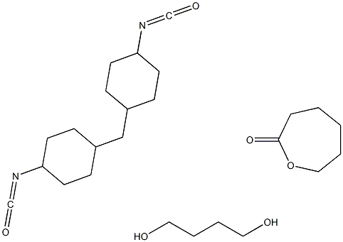 2-Oxepanone, polymer with 1,4-butanediol and 1,1'-methylenebis[4-isocyanatocyclohexane] Structure
