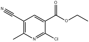에틸2-클로로-5-시아노-6-메틸니코티네이트 구조식 이미지