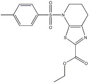 4-(Toluene-4-sulfonyl)-4,5,6,7-tetrahydro-thiazolo5,4-bpyridine-2-carboxylic acid ethyl ester 구조식 이미지