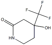 4-Hydroxy-4-trifluoromethyl-piperidin-2-one 구조식 이미지