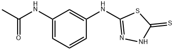 N-{3-[(5-sulfanyl-1,3,4-thiadiazol-2-yl)amino]phenyl}acetamide 구조식 이미지