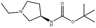 (R)-tert-Butyl 1-ethylpyrrolidin-3-ylcarbamate 구조식 이미지