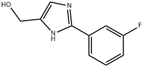 [2-(3-Fluoro-phenyl)-1H-imidazol-4-yl]-methanol 구조식 이미지