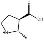 (2S,3R)-2-Methyl-3-pyrrolidinecarboxylic acid Structure