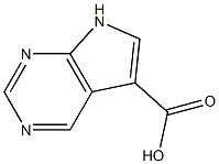 7H-Pyrrolo[2,3-d]pyrimidine-5-carboxylic acid 구조식 이미지