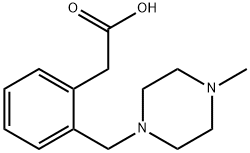 2-[(4-METHYL-1-PIPERAZINYL)METHYL]-BENZENEACETIC ACID 구조식 이미지