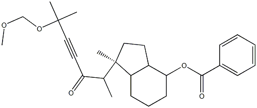 Benzoic acid 1S-(5-methoxymethoxy-1S,5-dimethyl-2-oxo-hex-3-ynyl)-7R-methyl-octahydro-inden-4-yl ester Structure