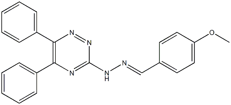 4-METHOXYBENZALDEHYDE (5,6-DIPHENYL-1,2,4-TRIAZIN-3-YL)HYDRAZONE Structure