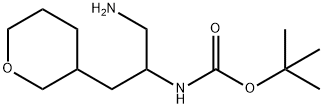 tert-butyl 1-amino-3-(tetrahydro-2H-pyran-3-yl)propan-2-ylcarbamate Structure