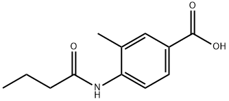 Benzoic acid, 3-methyl-4-[(1-oxobutyl)amino]- Structure