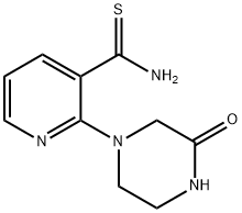 2-(3-oxopiperazin-1-yl)pyridine-3-carbothioamide 구조식 이미지