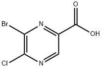 6-bromo-5-chloropyrazine-2-carboxylic acid Structure