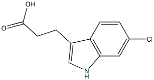 3-(6-Chloro-3-indolyl)propanoic Acid Structure