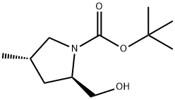 tert-butyl (2R,4S)-2-(hydroxymethyl)-4-methylpyrrolidine-1-carboxylate 구조식 이미지