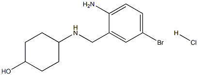 (1r,4r)-4-((2-amino-5-bromobenzyl)amino)cyclohexanol hydrochloride Structure