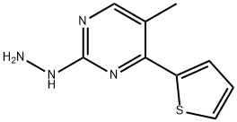 2-hydrazino-5-methyl-4-(2-thienyl)pyrimidine 구조식 이미지