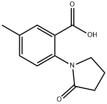 5-methyl-2-(2-oxopyrrolidin-1-yl)benzoic acid Structure