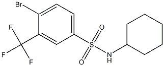 4-Bromo-N-cyclohexyl-3-(trifluoromethyl)benzenesulfonamide 구조식 이미지