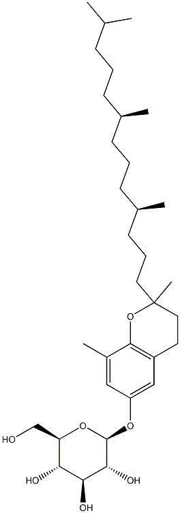 (2R)-2,8-dimethyl-2-[(4R,8R)-4,8,12-trimethyltridecyl]-3,4-dihydro-2H-chromen-6-yl beta-D-glucopyranoside Structure