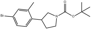 tert-butyl 3-(4-bromo-2-methylphenyl)pyrrolidine-1-carboxylate Structure