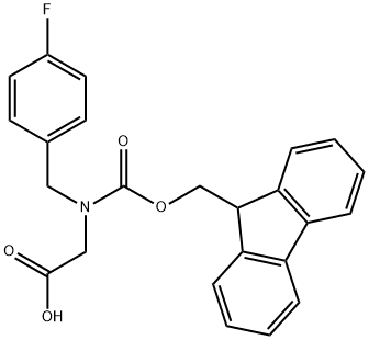 N-Fmoc-4-fluorobenzyl-glycine 구조식 이미지
