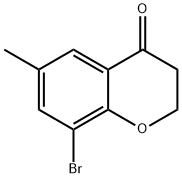 8-bromo-6-methyl-3,4-dihydro-2H-1-benzopyran-4-one 구조식 이미지