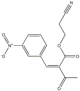 2-cyanoethyl (2Z)-2-[(3-nitrophenyl)methylidene]-3-oxobutanoate Structure