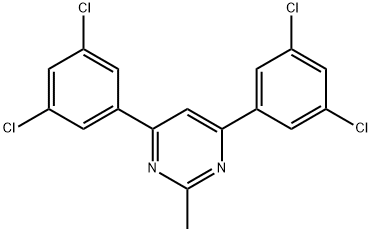 4,6-bis(3,5-dichlorophenyl)-2-methylpyrimidine 구조식 이미지