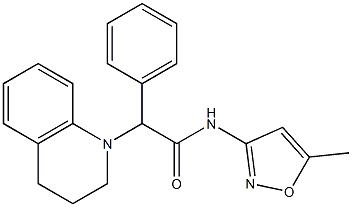 N-(5-methyl-1,2-oxazol-3-yl)-2-phenyl-2-(1,2,3,4-tetrahydroquinolin-1-yl)acetamide 구조식 이미지