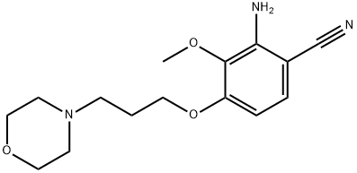 2-amino-3-methoxy-4-(3-morpholin-4-ylpropoxy)benzonitrile Structure
