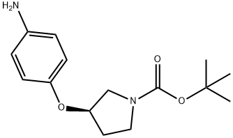 (R)-1-BOC-3-(4-AMINOPHENOXY)-PYRROLIDINE 구조식 이미지