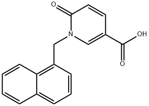 1-(naphthalen-1-ylmethyl)-6-oxo-1,6-dihydropyridine-3-carboxylic acid Structure