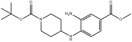 TERT-BUTYL 4-(2-AMINO-4-(METHOXYCARBONYL)PHENYLAMINO)PIPERIDINE-1-CARBOXYLATE 구조식 이미지