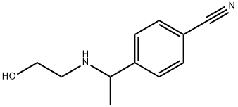4-{1-[(2-hydroxyethyl)amino]ethyl}benzonitrile Structure
