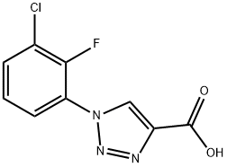 1-(3-chloro-2-fluorophenyl)-1H-1,2,3-triazole-4-carboxylic acid 구조식 이미지